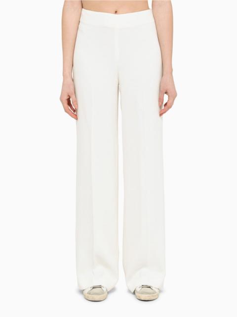 Wide cream trousers