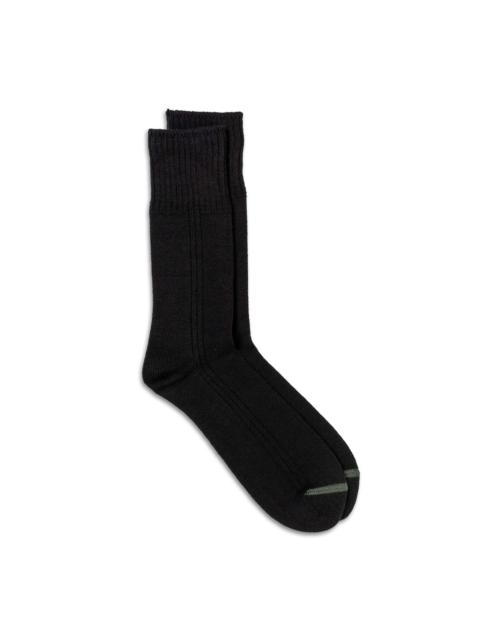 Rototo Merino Lambswool Sock Black