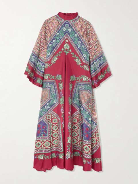 Magnifico Printed Silk Maxi Dress