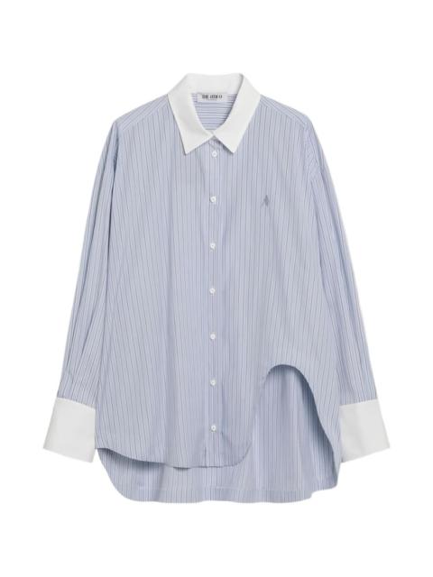 striped collar shirt