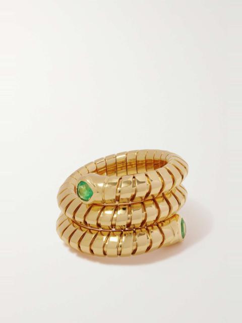 Trisola 18-karat gold emerald ring