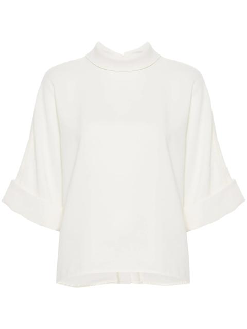 Mark Kenly Domino Tan Bailee Crepe Blouse
