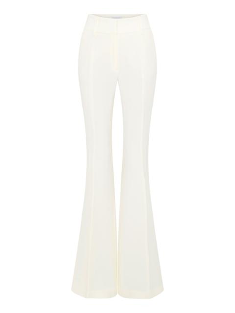 Rhein Flare Pant in Ivory Virgin Wool Crepe