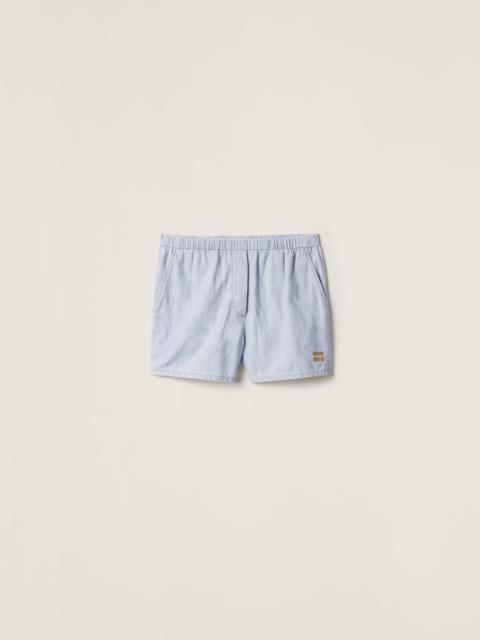 Striped chambray bermudas