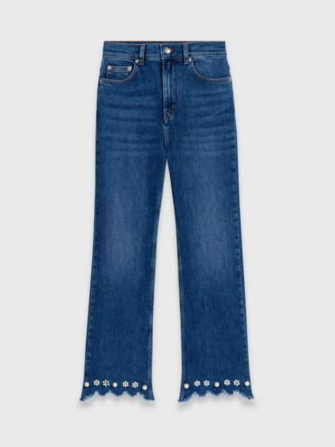 Beaded bootcut jeans