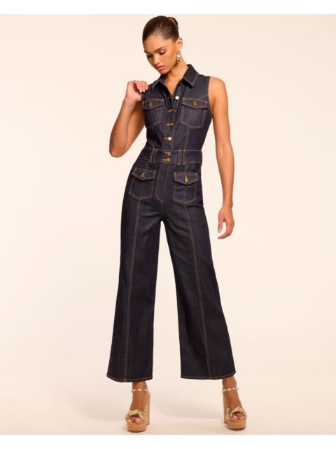 Stephania Sleeveless Denim Jumpsuit