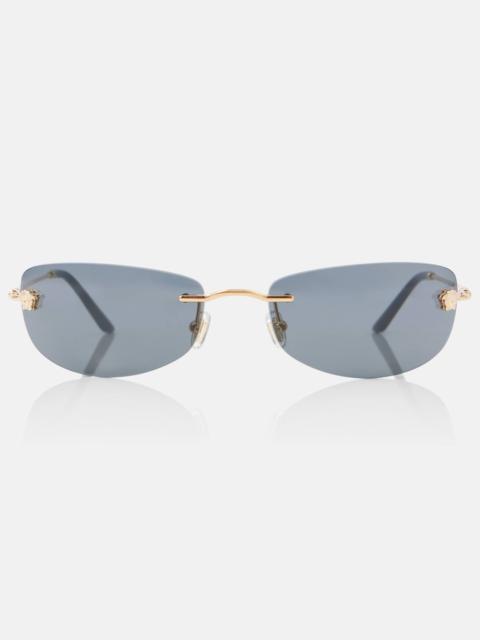 Damier Plaque rectangular sunglasses