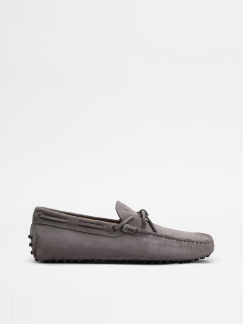 GOMMINO DRIVING SHOES IN NUBUCK - GREY
