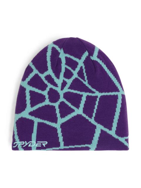 Mens Reversible Web Beanie - Glacier Blue
