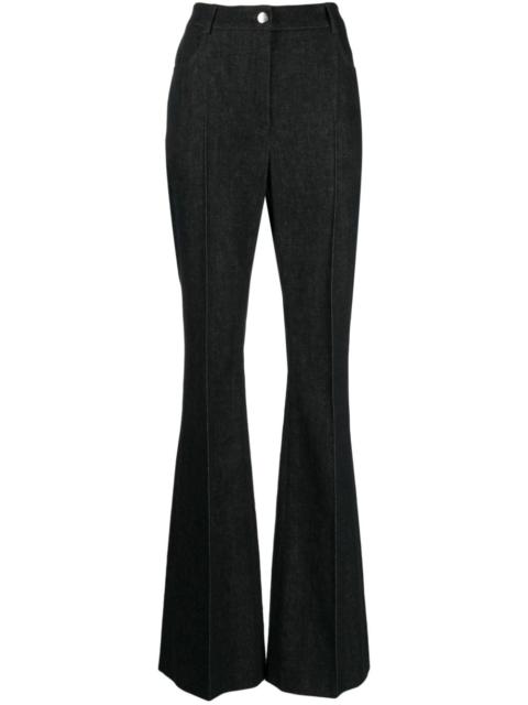 high-rise flared jeans