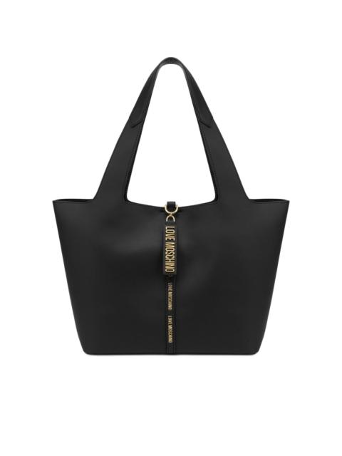 logo-embellished tote bag
