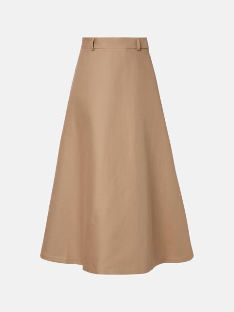 Cotton midi skirt