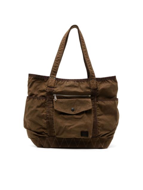 Crag panelled tote bag