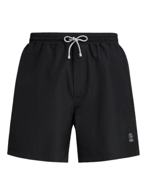 drawstring logo swim shorts