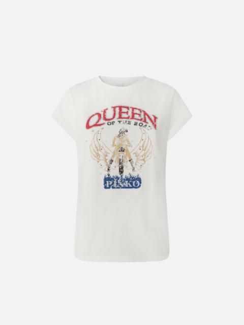 QUEEN OF THE ROAD BIKER PRINT T-SHIRT