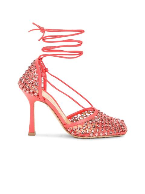 Web Sparkle Stretch Lace Up Sandals