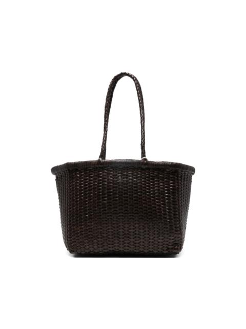 small braided-handle tote bag