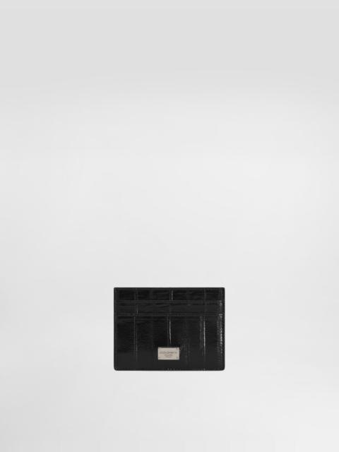 Eel skin card holder