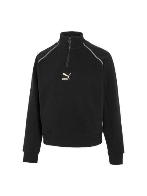 (WMNS) PUMA Das Cc Graphic Half-Zip Crew 'Black' 539911-01