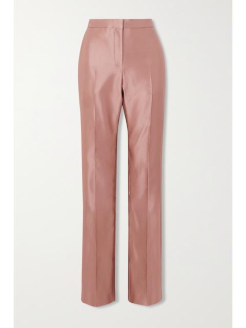 Duchesse Silk-satin Straight-leg Pants