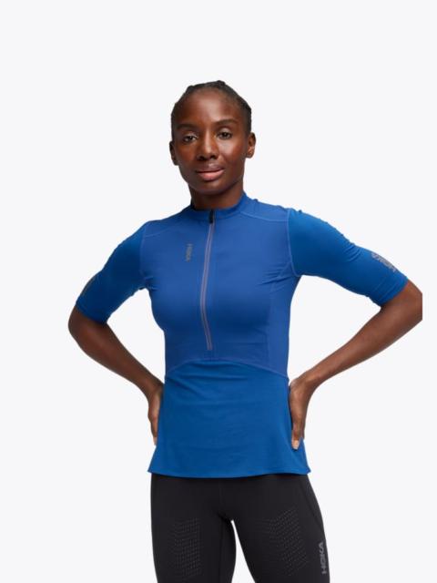 Women's SkyBreeze Short Sleeve Zip Shoes Shirt in Ultramarine