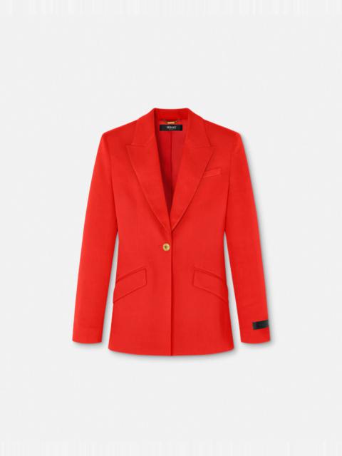 Wool Single-Breasted DV Blazer