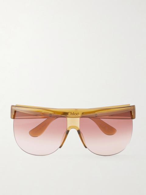 D-frame injected sunglasses Green