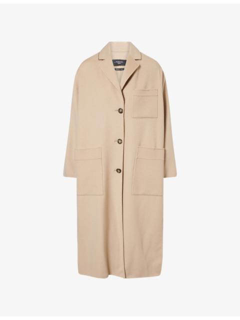 Galosce Notch-Lapels Wool-Blend Coat