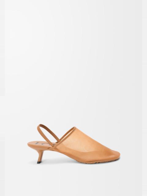 Petal slingback heel sandal in mesh