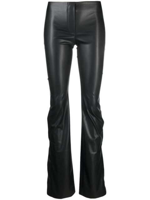 panelled-design flared trousers