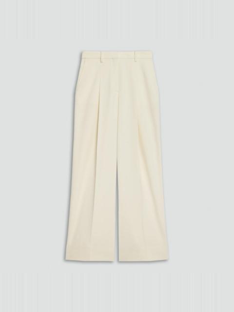 Pleated Wide-Leg Pant, 30'' in Admiral Crepe