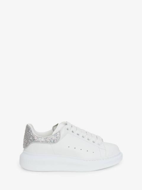 Women's Oversized Sneaker in White/silver