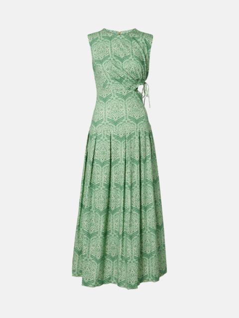 Otoño printed cotton-blend maxi dress