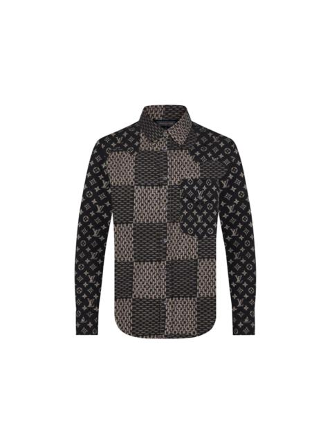Louis Vuitton x Nigo MNGM Waves Giant Damier Flannel Shirt Charbon