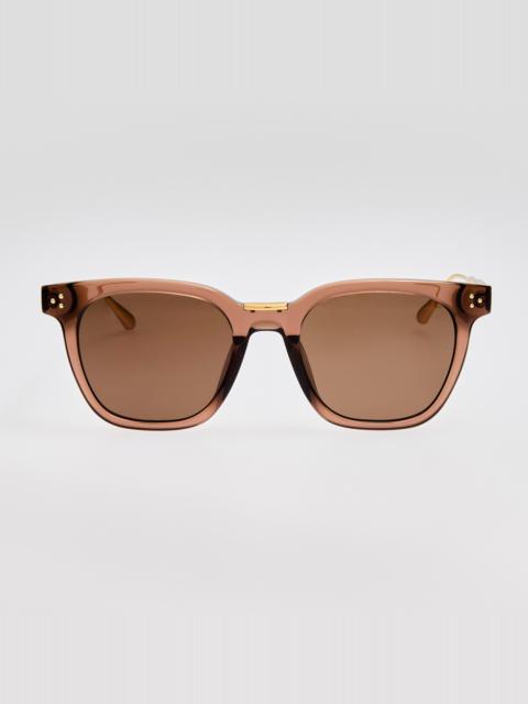 Evan Sunglasses in Brown and Gold