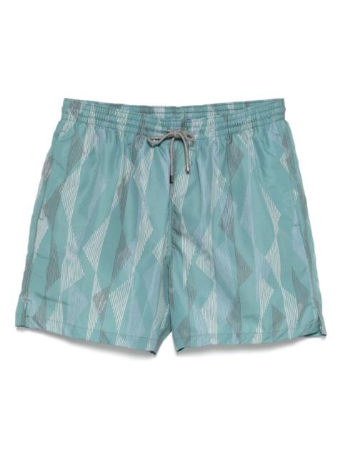 geometric-print swim shorts