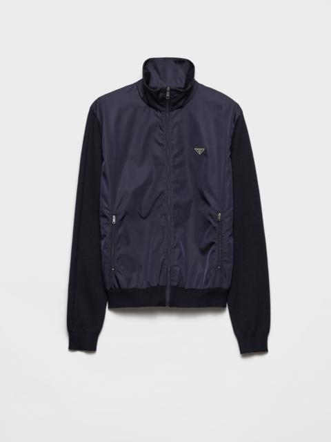 Superfine wool zipper cardigan