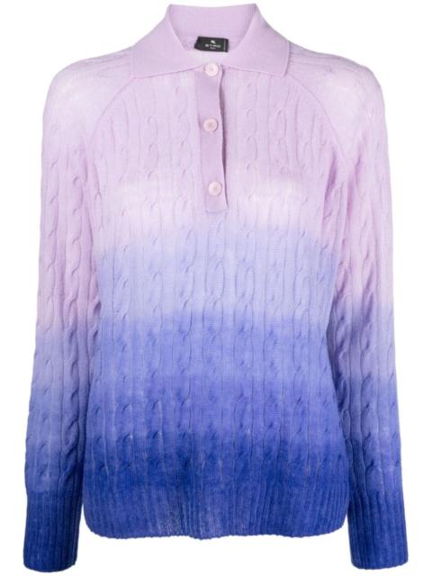 ombrÃ©-effect wool jumper