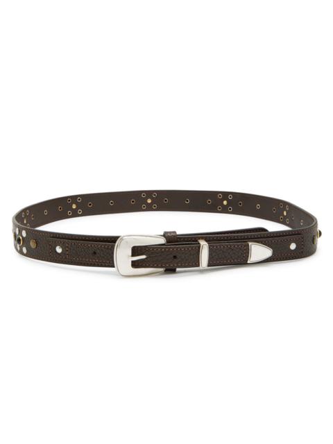 Lemaire Western Studded Grained Leather Belt