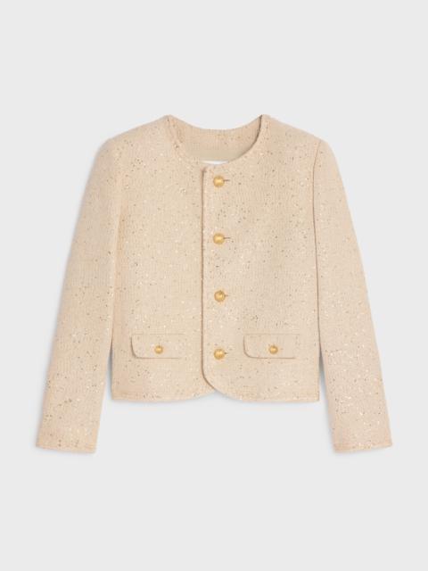 chelsea jacket in sequin silk tweed