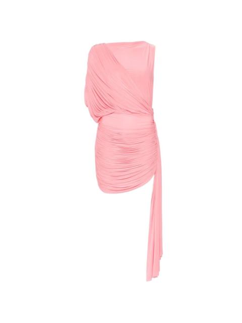 draped mini dress