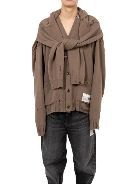 Sleeve Layered Knit Cardigan