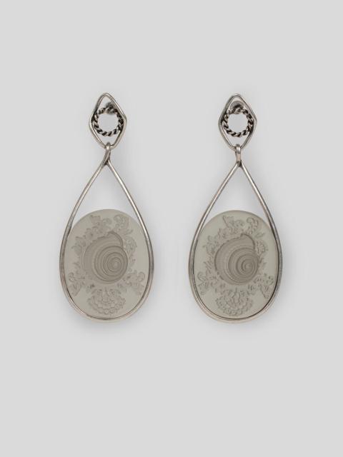 EARRINGS WITH CAMEO SHELL