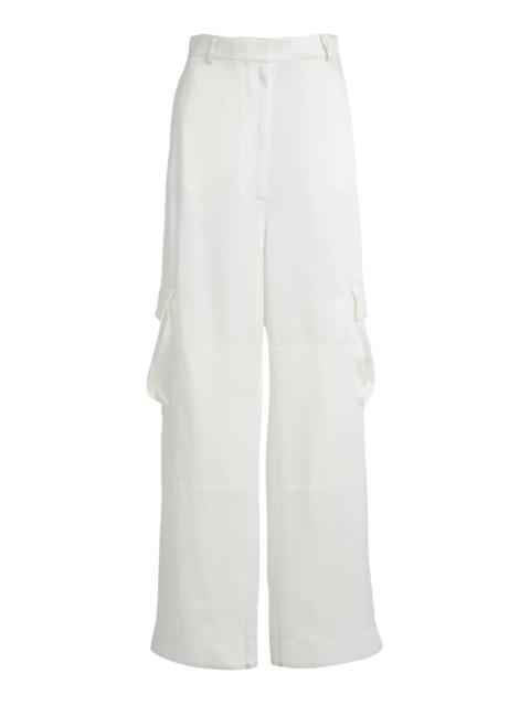 Mixed Poplin Satin Trouser neutral