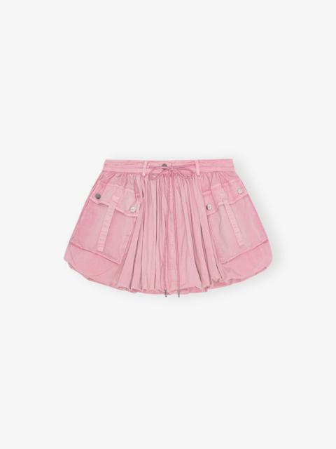 PINK WASHED MINI BUBBLE SKIRT