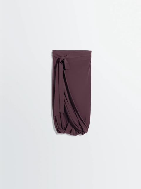 SOFT WRAP SKIRT IN VISCOSE CREPE JERSEY