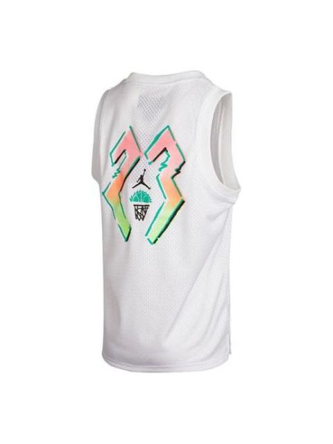 Air Jordan Causual Ventilate Basketball Sports Sleeveness Vest Men's White CZ4860-100
