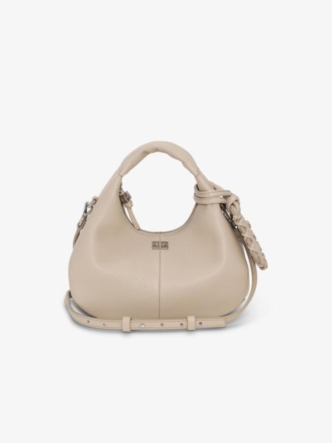 LIGHT GREY MINI HOBO BAG