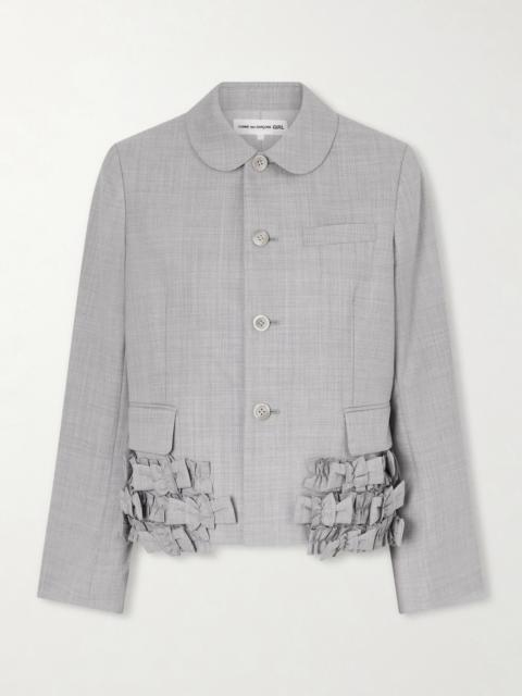 Bow-embellished Wool Jacket
