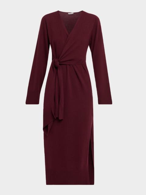 Skyla Cashmere-Blend Wrap Dress